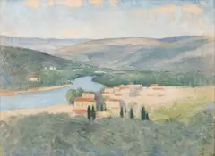 Ada Thilén, Landscape from Italy, oil