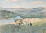 Ada Thilén, Landscape from Italy, oil