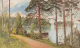 Elias Muukka, Shore landscape, oil