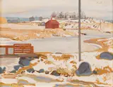 Antti Favén, Wintry landscape, oil