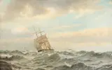 Oscar Kleineh, Sea landscape, oil