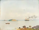 Oscar Kleineh, Sea landscape, oil