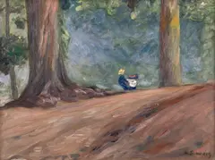 Hugo Simberg, Forest road, oil