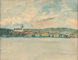 Ellen Thesleff, View from Pikkukumpusaari, watercolour