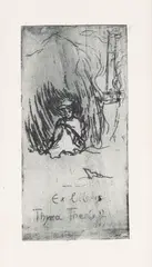 Ellen Thesleff, Ex libris Thyra Thesleff, etching