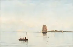 At sea by Oscar Kleineh, oil, sold Jun 2026