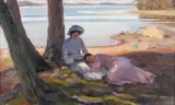 Nina Ahlstedt, By the seashore, oil