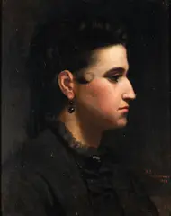 Albert Edelfelt, Lady in Black, oil