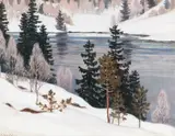 Väinö Blomstedt, Wintry landscape, oil