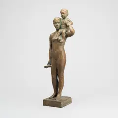 Eemil Halonen, Mother and child, bronze