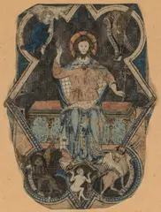 Buchminiatur, Christ Enthroned as Judge of the World, 13th century