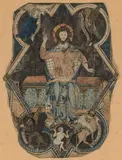 Buchminiatur, Christ Enthroned as Judge of the World, 13th century