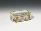 Ludwig Hans Fischer, Casket "Wienansichten" (Lid: View over Vienna from the Lanckoroński Palace), 1905, watercolour on paper, set in the casket;