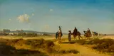 Albert Zimmermann, Oriental Landscape with a Caravan