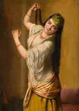 Sandor Alexander Svoboda attributed, Oriental Dancer, oil on canvas; framed