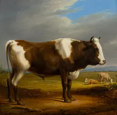 Alexander Johann Dallinger von Dalling, Bull in the Pasture, 1831, oil on panel; framed