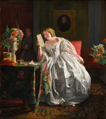 Ferdinand Georg Waldmüller, The Letter Reader, 1860, oil on panel; framed