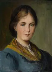 Josef Theodor Moroder-Lusenberg, Tyrolean Girl (the Painter's Daughter), 1904, oil on panel; framed
