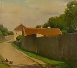 Ferdinand Brunner, Stille Gasse, 1931/32, oil on canvas; framed