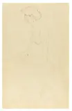 Gustav Klimt, Seated Naked Pregnant Woman from the Left (Study for „Die Hoffnung II", 1907/08), 1904/05, pencil on paper; framed