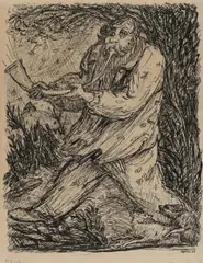 Alfred Kubin, Sturm, 1942, India ink on Kataster paper; framed