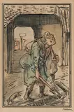 Alfred Kubin, Die mageren Jahre, India ink, watercolour on paper, framed