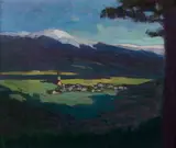 Artur Nikodem, Natters, 1914, oil on cardboard; framed