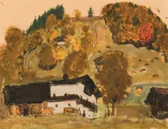 Alfons Walde, Wilder Hag (Kitzbüheler Horn), 1919/20, watercolour, pencil on paper; framed