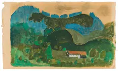 Alfons Walde, Hagsteinblick on the Hahnenkamm, 1919/20, watercolour on paper; framed