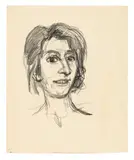 Oskar Kokoschka, Portrait of a Woman (Study for a lithograph from the series "Töchter des Bundes")