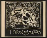 Pablo Picasso, Toros en Vallauris, 1954, linocut on paper; framed