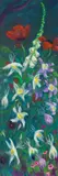 Werner Berg, Akelei, Fingerhut und Mohn, 1978, oil on canvas; framed