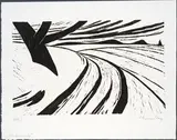 Werner Berg, Anweg (Cinquecento), 1980, woodcut on paper; framed