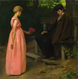 Richard Mauch, Red roses, 1905, oil on canvas; framed
