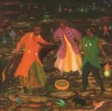 Arik Brauer, Eselkäufer, 1968, oil on plywood with acrylic primer; framed