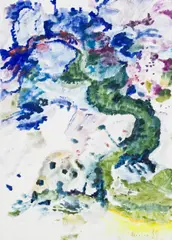 Max Weiler, Baum des Wechsels, 1988, egg tempera, pencil on canvas; framed