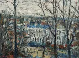 Hans Andreas, A City View of Paris, 1979, oil on hardboard; framed