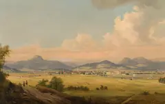 Markus Pernhart, Klagenfurt (to the North), 1866/67, oil on canvas; framed