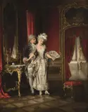 Karl Schweninger, The Rendez-Vous, oil on canvas; framed