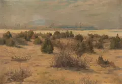 Ferdo Kovačević, Spring Landscape, 1921, oil on canvas; framed