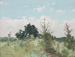 Stepan Fedorovic Kolesnikoff, Summer (Leto), gouache on cardboard; framed