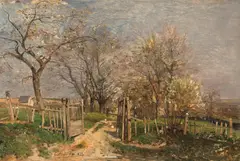 Emil Jakob Schindler, Spring in Hacking, 1883, oil on panel; unframed
