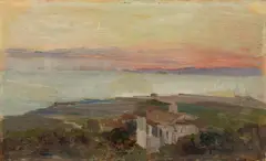 Marie Egner, Torre del Greco, c. 1898, oil on panel; framed