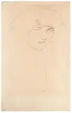 Gustav Klimt, Portrait Bust Three-Quarter Profile Facing Right
