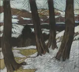 Oskar Mulley, Early spring, 1919, pastel on paper; framed