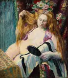 Helene Funke, La femme à la glace, c. 1905-07, oil on panel; framed