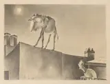 Franz Sedlacek, Das Mondkalb II, 1936, pencil on paper; framed
