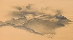 Franz Sedlacek, Gebirgslandschaft, pencil on paper; framed