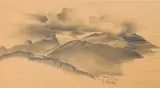 Franz Sedlacek, Gebirgslandschaft, pencil on paper; framed