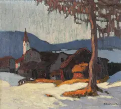 Artur Nikodem, Sistrans im Winter, 1914, oil on canvas; framed